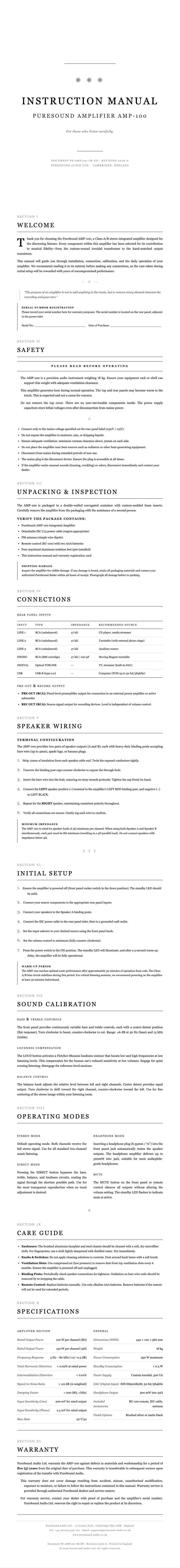 Typographic clean instruction manual